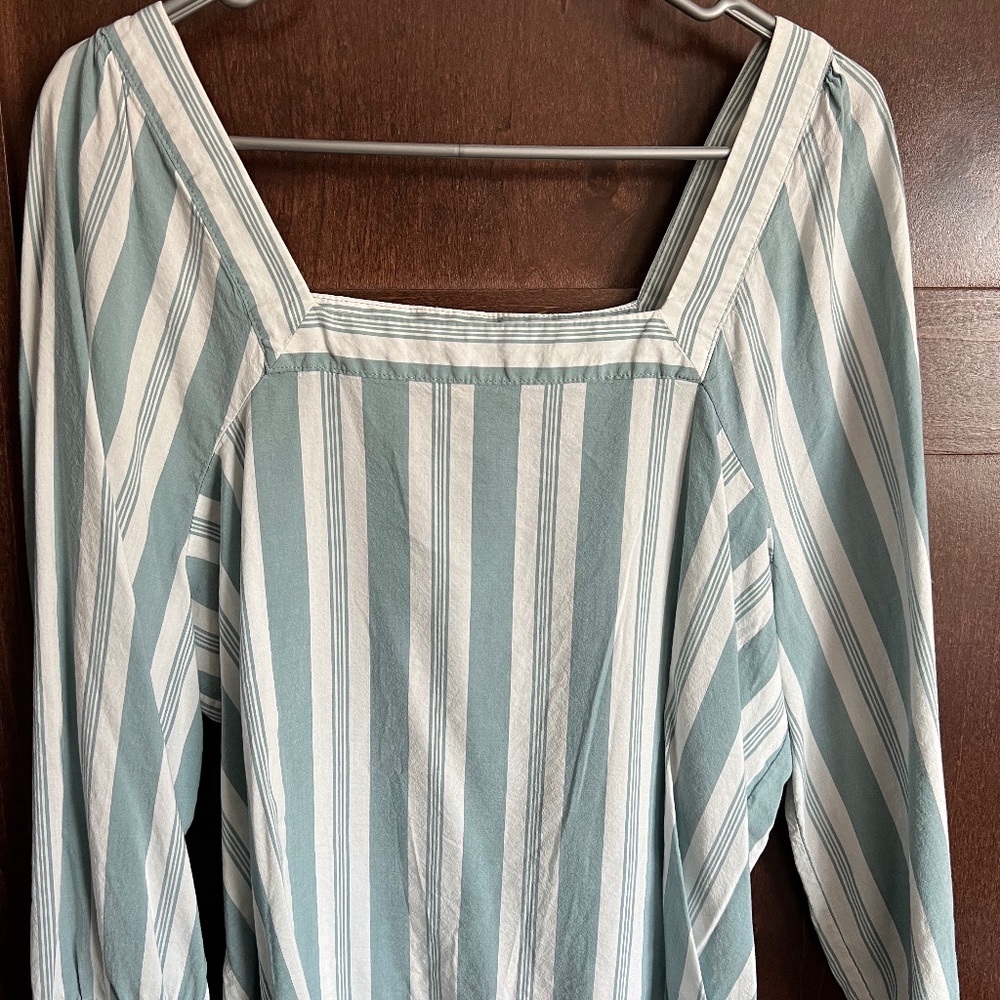 a.n.a Striped Square Neck Top